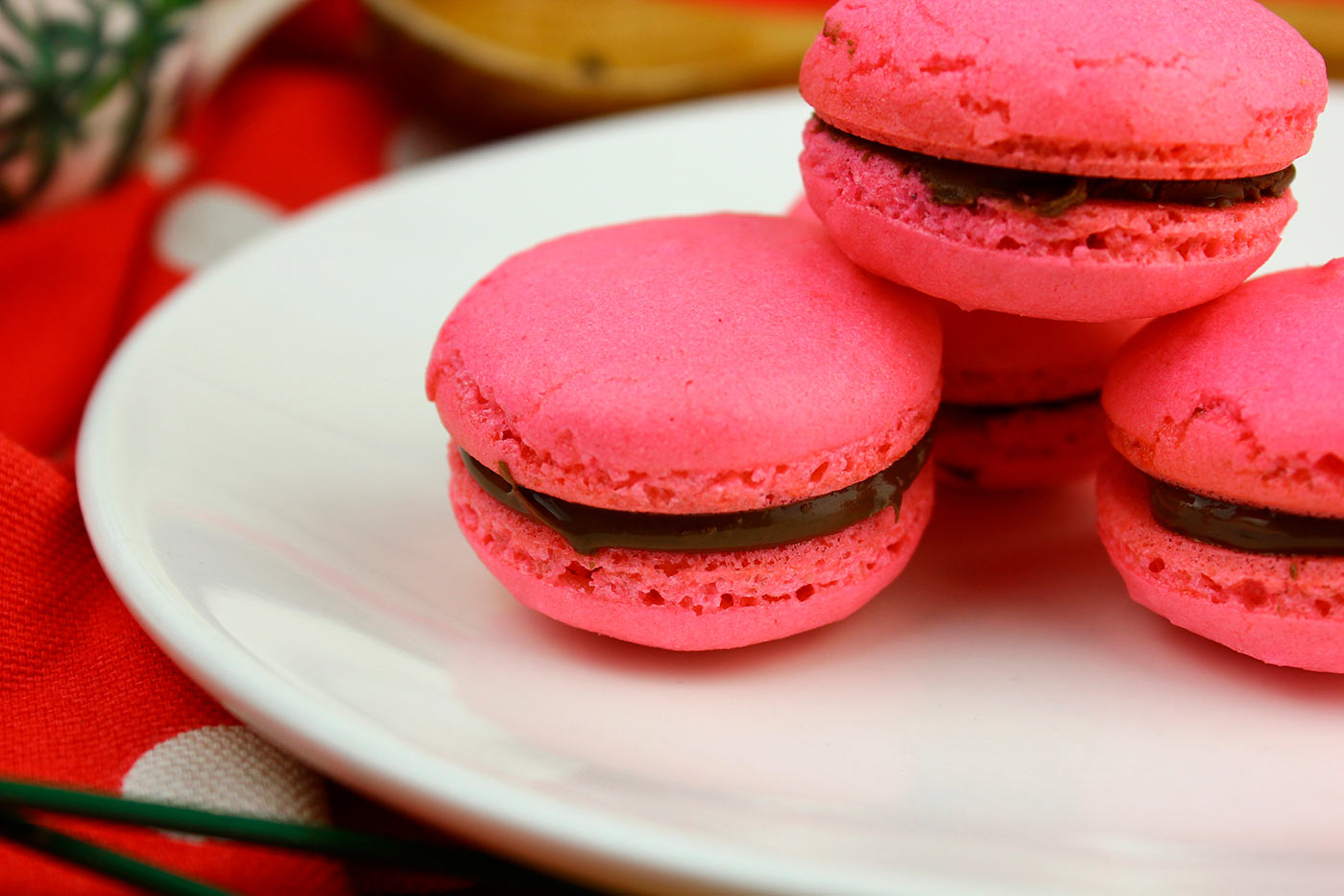 Macarons à la rose<br />
salon de Thé Maison Stella Cadente